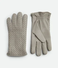 Intrecciato Leather Gloves