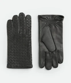 Intrecciato Leather Gloves