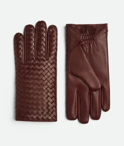 Intrecciato Leather Gloves