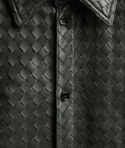 Intrecciato Relaxed Leather Shirt