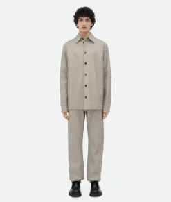 Intrecciato Relaxed Leather Shirt