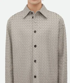 Intrecciato Relaxed Leather Shirt