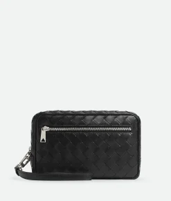Intrecciato Small Pouch With Wristlet