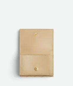 Intrecciato Tiny Tri-Fold Zip Wallet