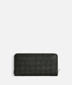Intrecciato Zip Around Wallet
