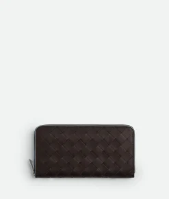 Intrecciato Zip Around Wallet