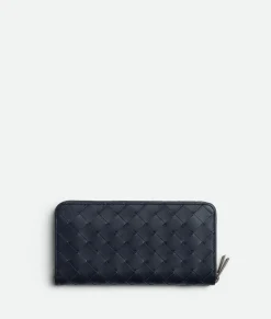 Intrecciato Zip Around Wallet