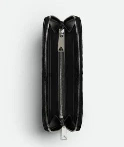 Intrecciato Zip Around Wallet