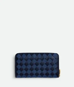 Intrecciato Zip Around Wallet