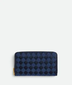 Intrecciato Zip Around Wallet