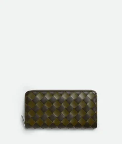 Intrecciato Zip Around Wallet