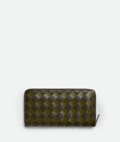 Intrecciato Zip Around Wallet