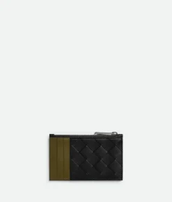 Intrecciato Zippered Card Case
