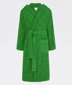 Intreccio Pattern Cotton Bathrobe