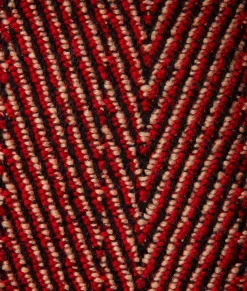 Irregular Wool Chevron Cape Coat