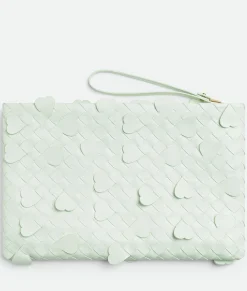 Large Intrecciato Flat Pouch