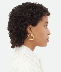 Large Twist Triangle Hoop Earrings