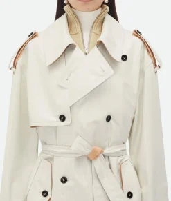 Leather And Cotton Trench