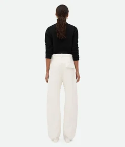 Leather Rounded Leg Trousers
