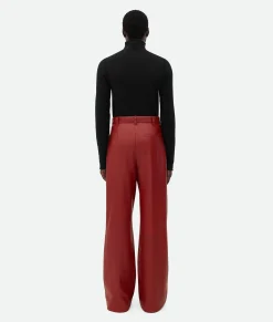 Leather Wide Leg Trousers