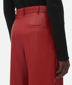 Leather Wide Leg Trousers
