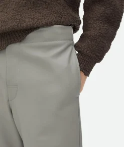 Leather Wide Leg Trousers