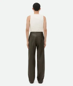Leather Wide Leg Trousers
