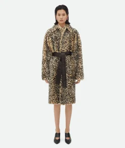 Leopard Print Shearling Coat