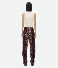 Leopard Print Shearling Trousers