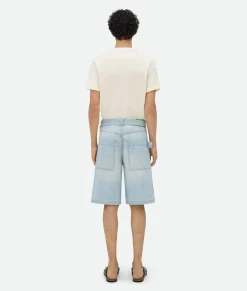 Light Bleached Denim Shorts