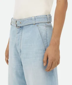 Light Bleached Denim Shorts