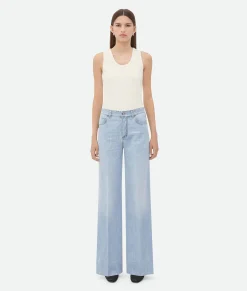 Light Bleached Wide Leg Denim