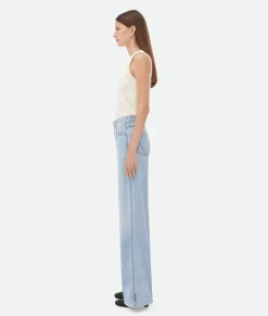 Light Bleached Wide Leg Denim