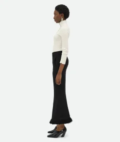 Light Cotton Tweed Fringed Trousers