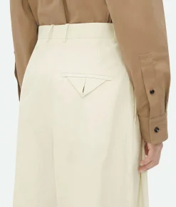 Light Cotton Twill Tapered Trousers