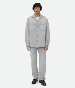 Light Grey Washed Denim Shirt