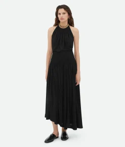 Light Viscose Jersey Plisse Dress