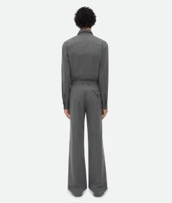 Light Wool Flannel Trousers