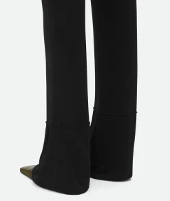 Matt Viscose Jersey Flared Trousers