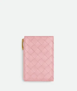 Medium Intrecciato Bi-Fold Zip Wallet