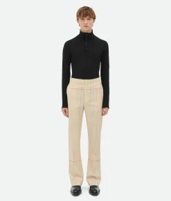 Notebook Wool Twill Flared Trousers