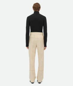 Notebook Wool Twill Flared Trousers