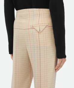 Notebook Wool Twill Flared Trousers