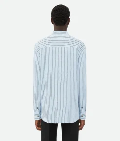 Pinstripe Knitted Linen Shirt