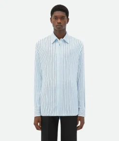 Pinstripe Knitted Linen Shirt