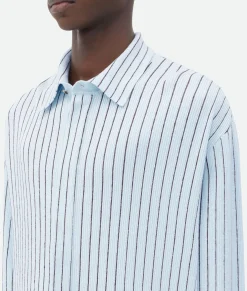 Pinstripe Knitted Linen Shirt