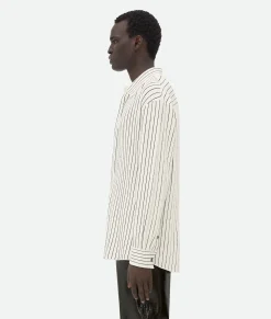Pinstripe Knitted Linen Shirt