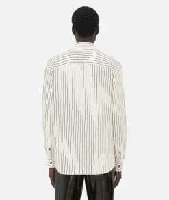 Pinstripe Knitted Linen Shirt