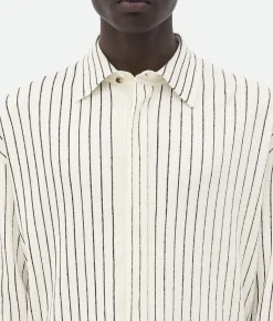Pinstripe Knitted Linen Shirt