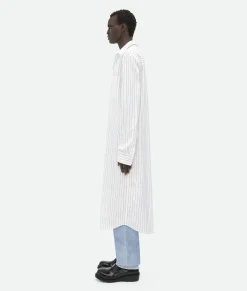 Pinstripe Poplin Long Shirt